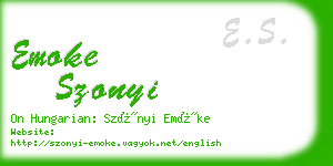 emoke szonyi business card